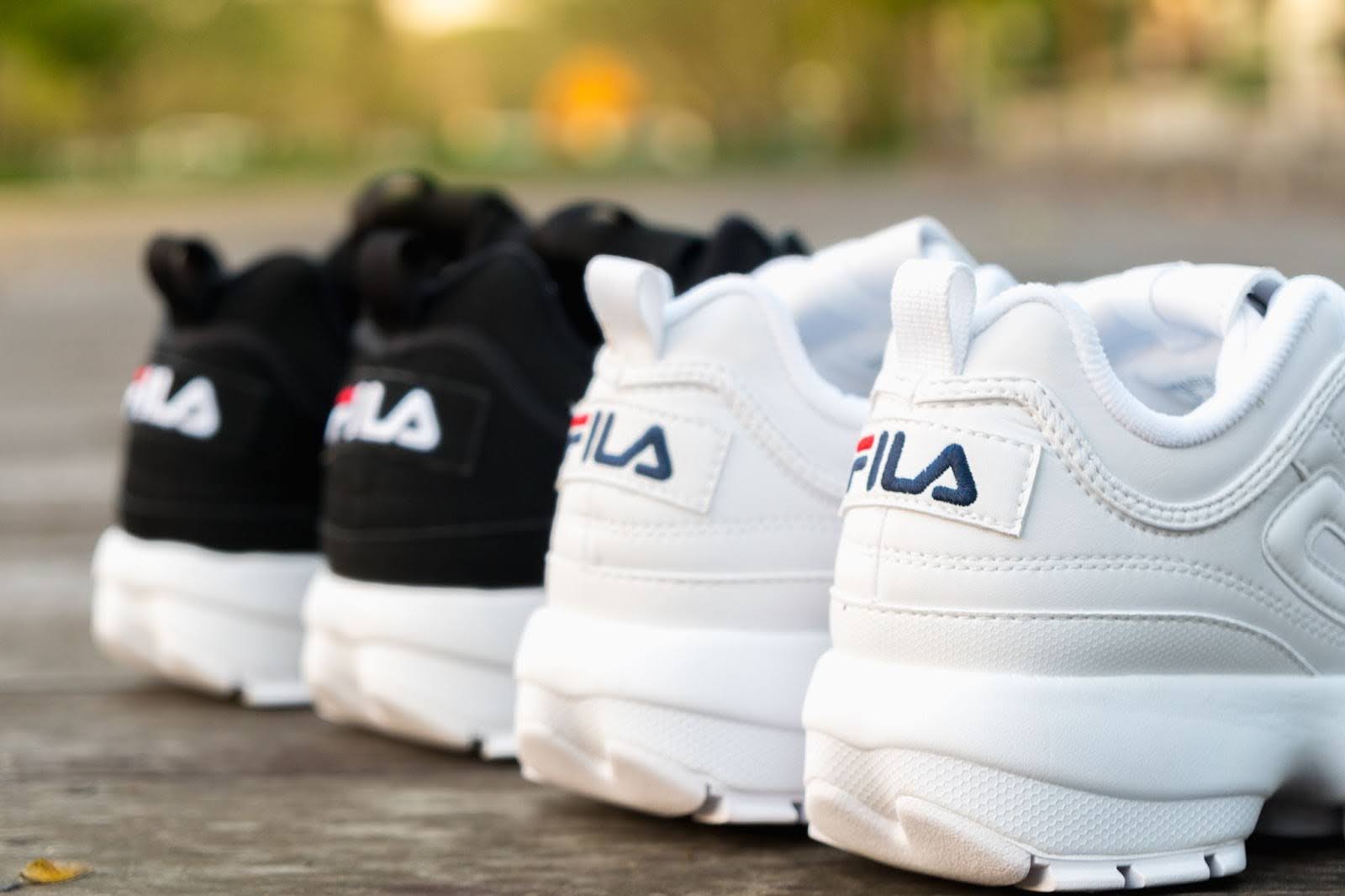 Fila Shoes in black and white.