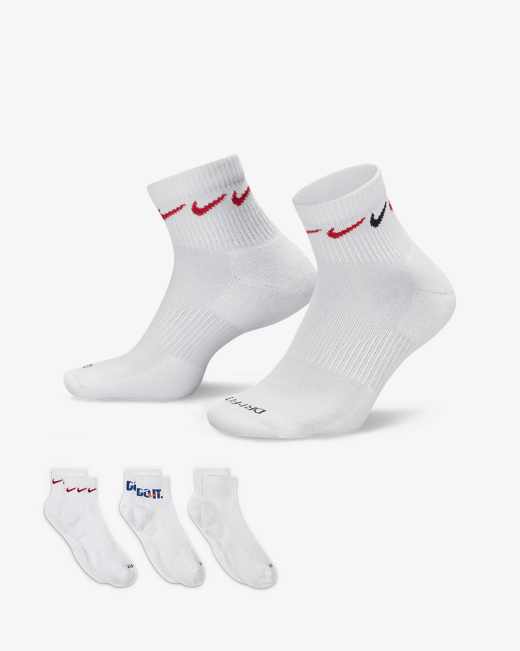 Everyday Plus Cushioned Training Ankle Socks (3 Pairs) product image