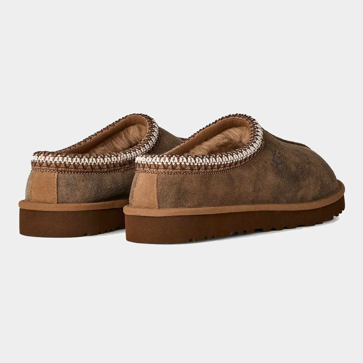 UGG Men\'s Brown Suede Slip-Ons with Patterned Trim UGG Men main image 2
