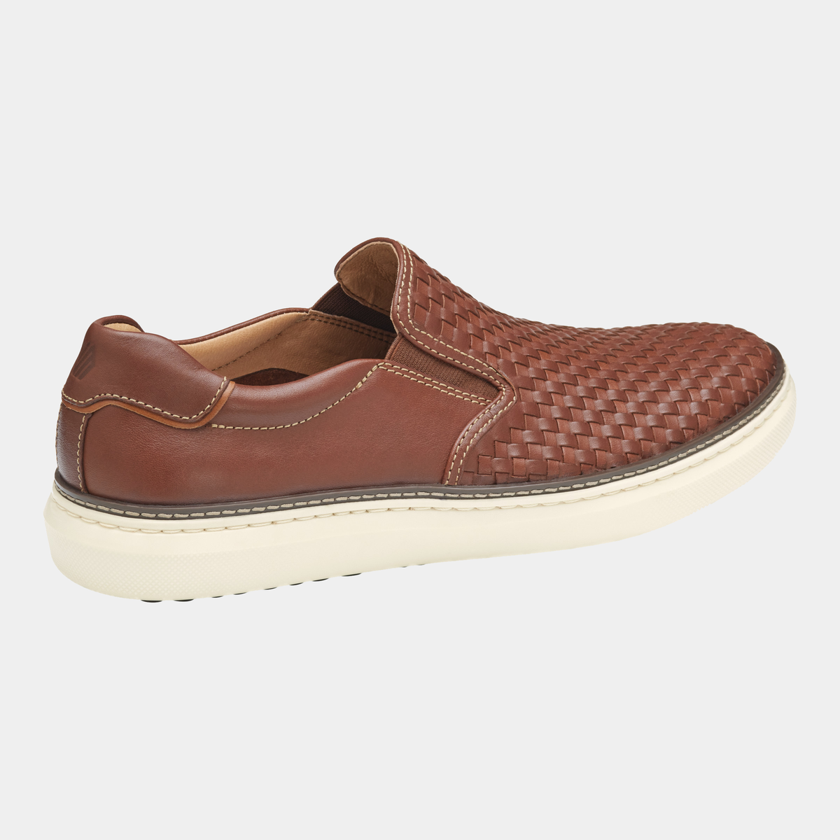 Johnston & Murphy McGuffey 2 Woven Slip-On Shoes in Taupe Nubuck Johnston & Murphy McGuffey 2 Woven Slip-on - Mens Large  main image 4