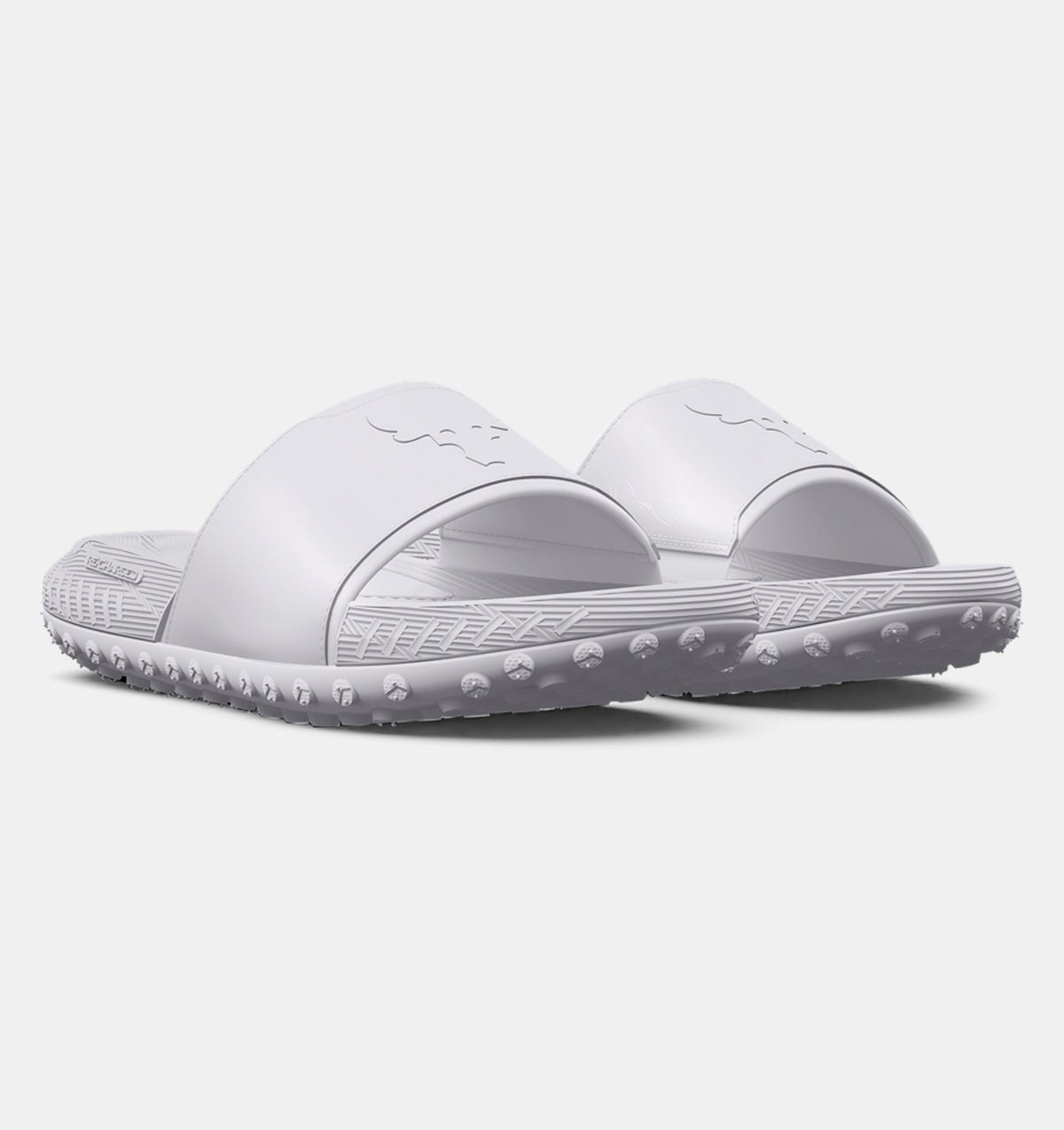 Under Armour Project Rock Dwayne Johnson Men\'s Slides Bred Sandals Size 10 Project Rock Under Armour Slides in Black and White main image 4