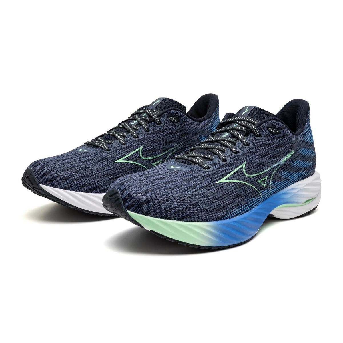 ろな Mizuno USA Inc. MEN'S WAVE RIDER 28 WHITE/ESTATE BLUE