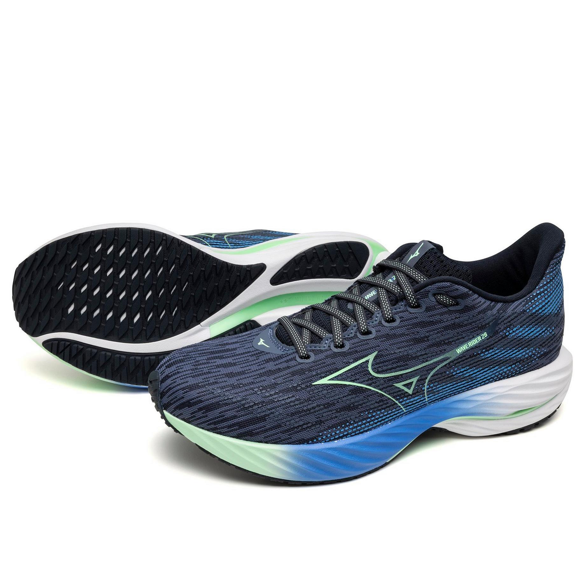 Mizuno Wave Rider 28 Men's Running Shoes | Big Shoes – BigShoes