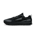 Altra Lone Peak 9 GTX trail running shoes in black with GORE-TEX waterproof upper and rugged outsole, side view.