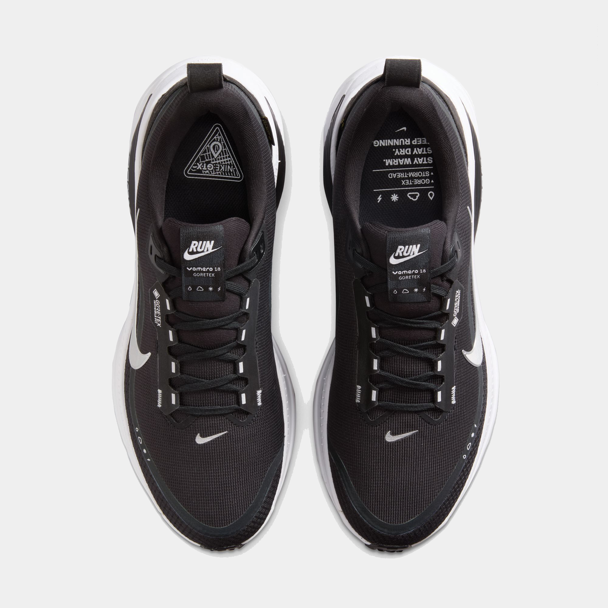 02yvm　黒　38サイズ Nike Vomero 18 GORE-TEX Running Shoes - Large Sizes | Big Shoes