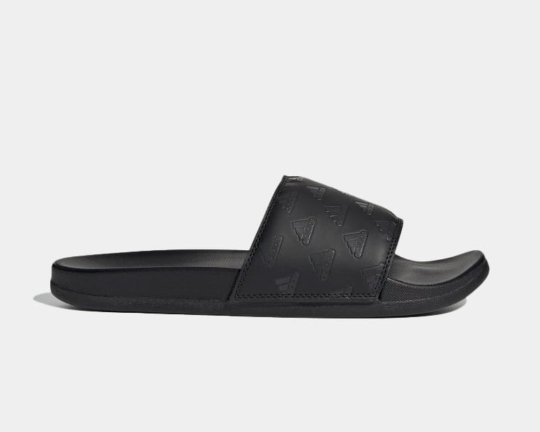 adidas Black Slide Sandals with Embossed Logo Adidas Men main image 2