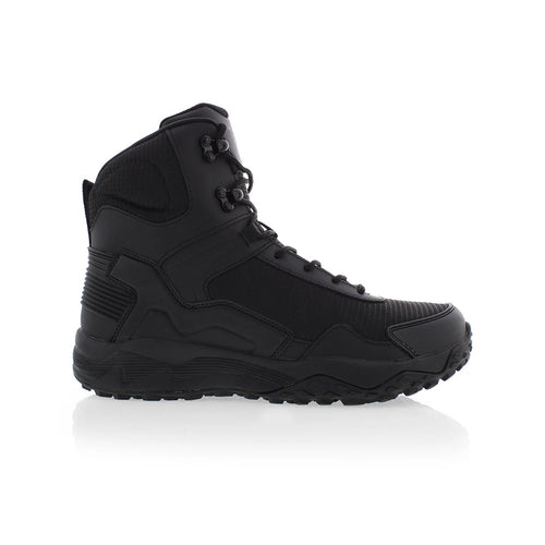 Black high-top work sneaker on a white background