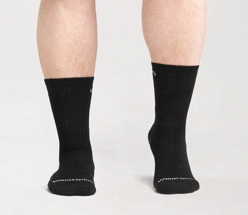 Solid Cushioned Micro Crew Socks