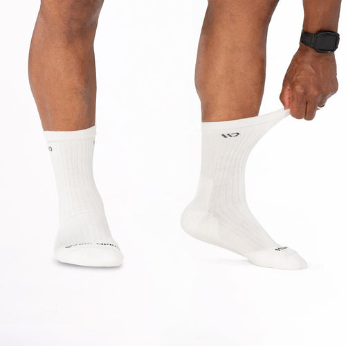 Solid Cushioned Micro Crew Socks