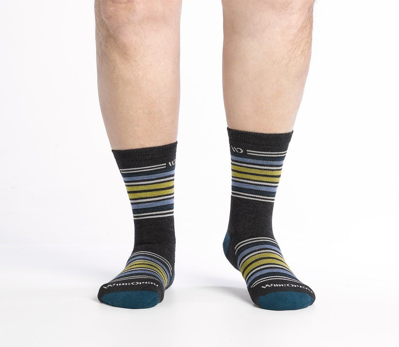 Multi Stripe Cushioned Micro Crew Socks product image