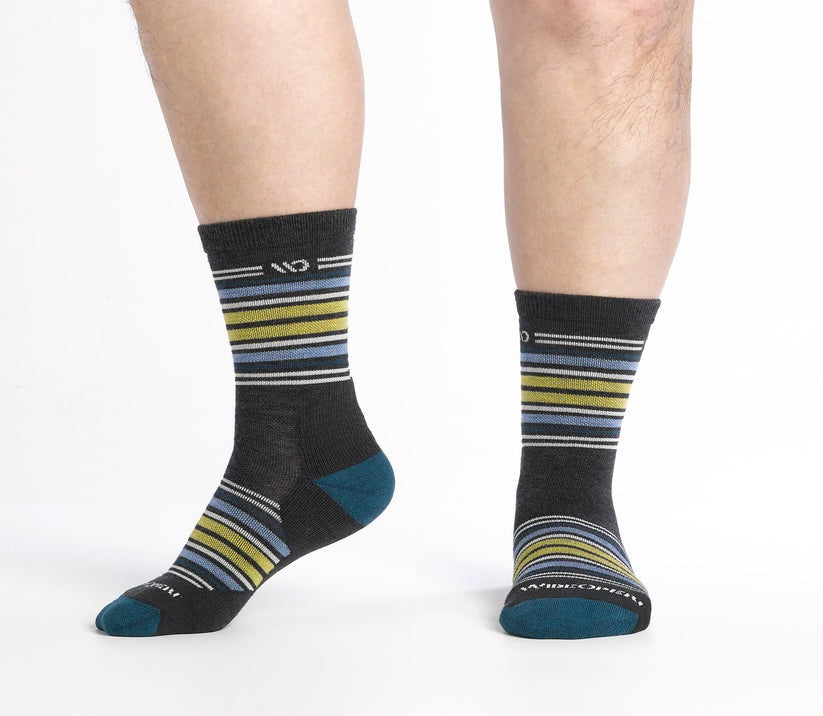 Multi Stripe Cushioned Micro Crew Socks product image