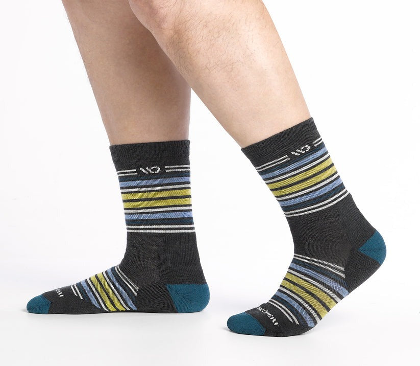 Multi Stripe Cushioned Micro Crew Socks product image