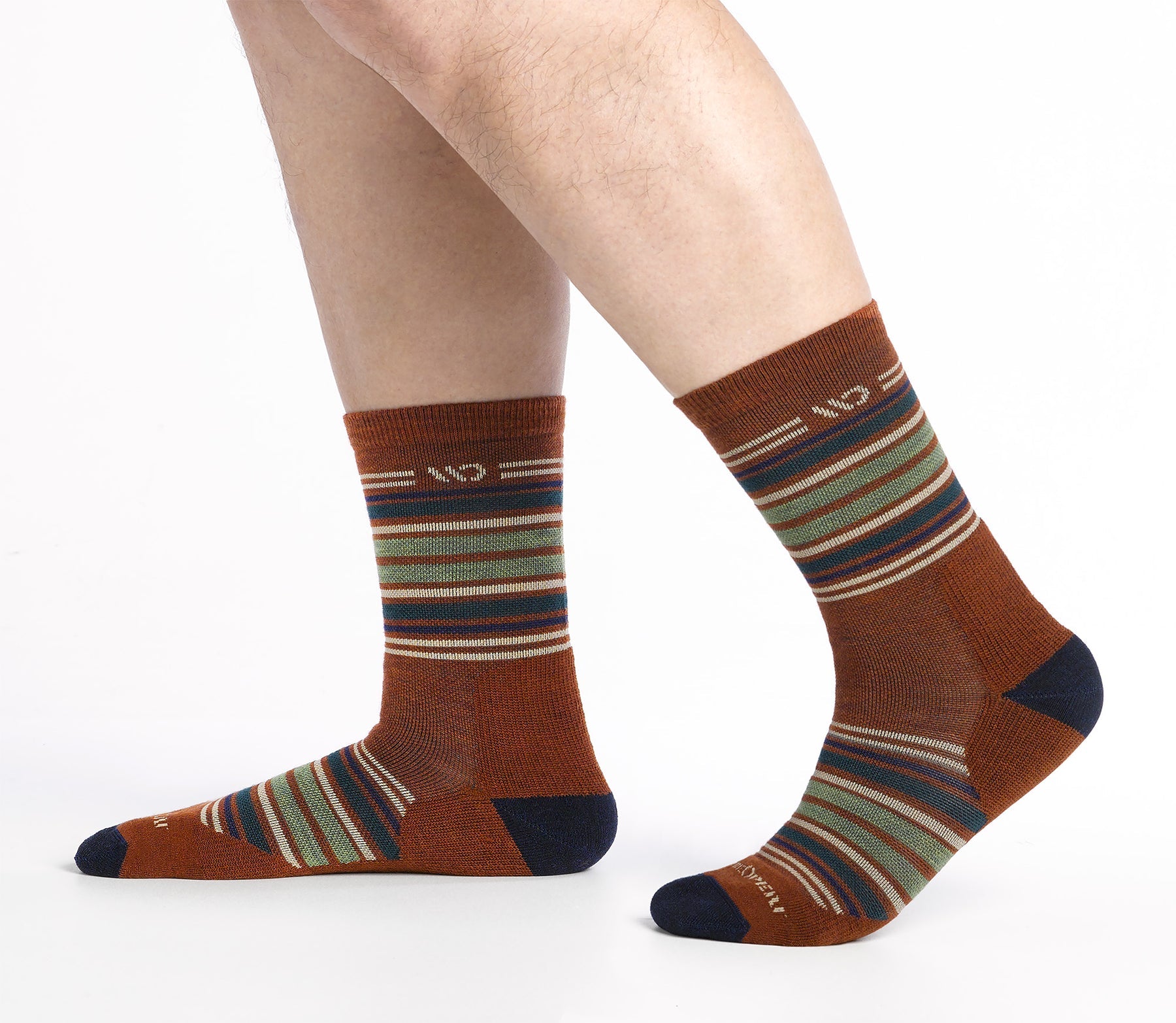 Multi Stripe Cushioned Micro Crew Socks product image