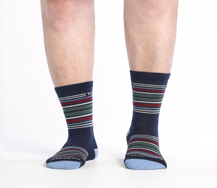 Multi Stripe Cushioned Micro Crew Socks product image