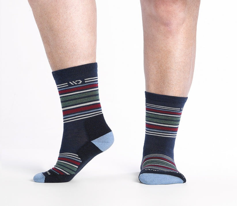 Multi Stripe Cushioned Micro Crew Socks product image