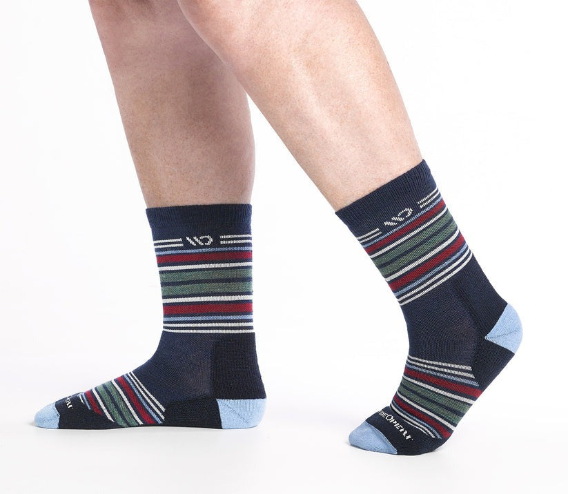 Multi Stripe Cushioned Micro Crew Socks product image