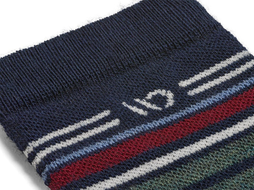 Multi Stripe Cushioned Micro Crew Socks