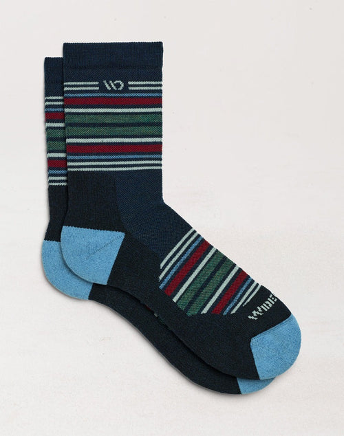 Multi Stripe Cushioned Micro Crew Socks