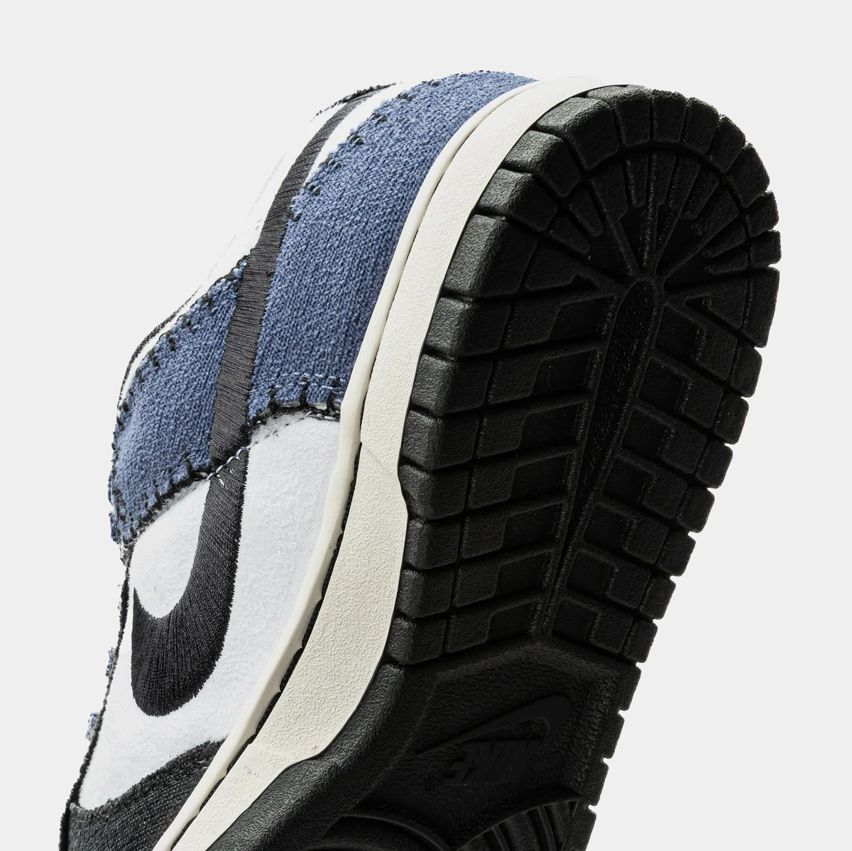 Nike Black & Blue Sneakers | Lace-Up, Low Heel, Size 10.5 Nike Air Jordan 1 Low University Blue Black Size 10 553558  main image 3