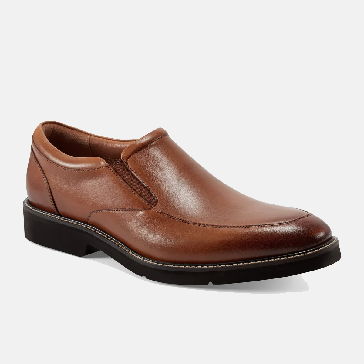 Rockport Tan Brown Leather Square Toe Chunky Dress Shoes 12 Narrow Rockport Mens Dress ShoeStyle Purpose Wingtip Oxfords  main image 3