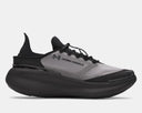 Under Armour Nova SlipSpeed™ shoes in black and gray with breathable mesh upper and SlipSpeed™ heel, side view.