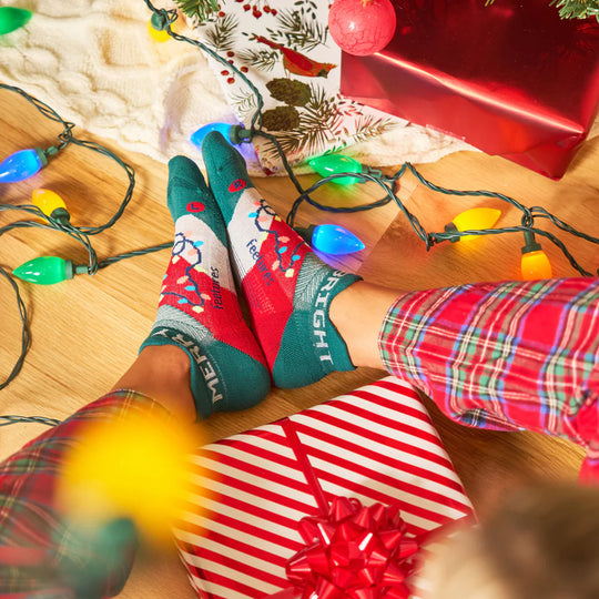 Limited Edition "Merry & Bright" Elite Light Cushion No Show Tab Socks product image