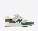 Multicolor sneaker with New Balance logo on a white background