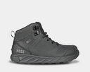 Hoss Buster Hi Comp Toe Boot in black with waterproof mesh upper, composite safety toe, and padded ankle collar, side view.