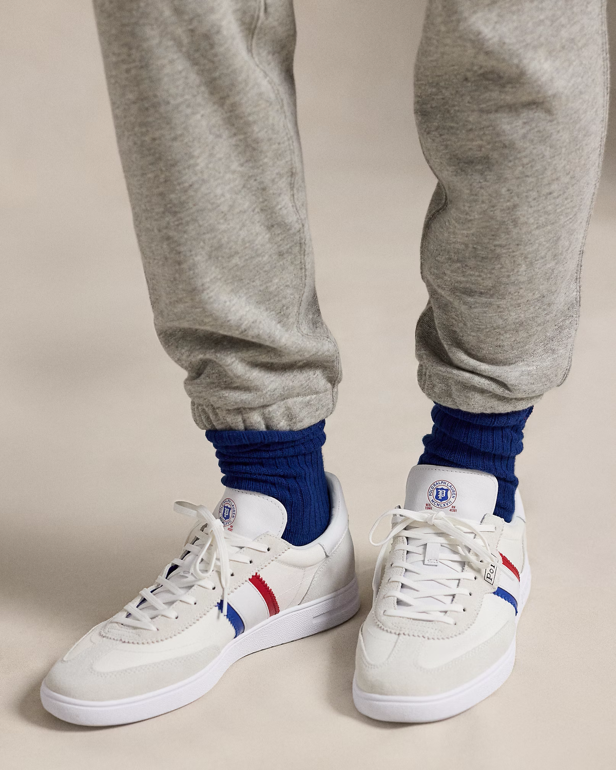 Men's Ralph Lauren Bedford Suede-Paneled Sneaker (Large