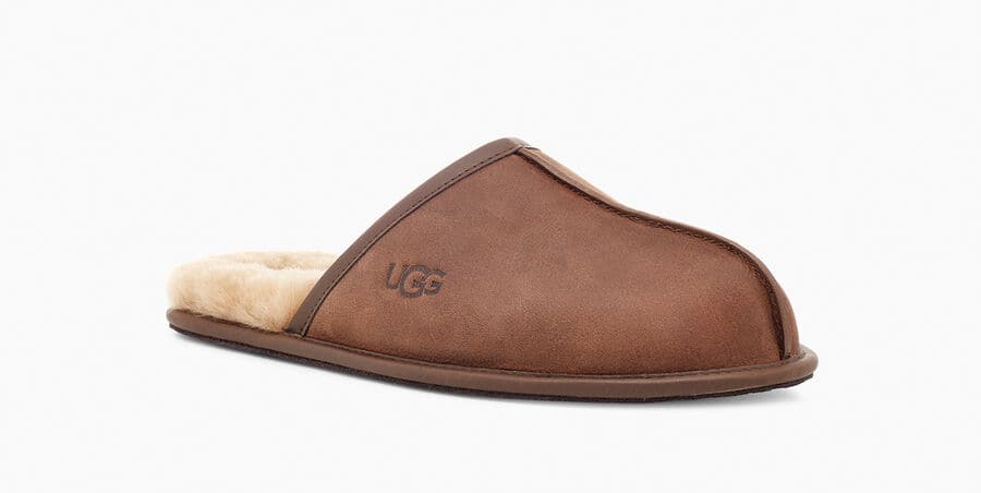 UGG Scuff Leather Slippers - Big and Tall Men display picture 3