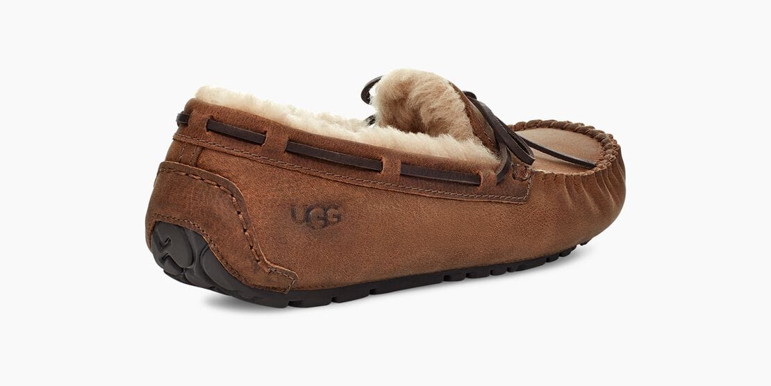 Ugg Olsen Moccasin Slippers Mens Size 18 Suede Chestnut Sheepskin Lining 1003390 UGG Mens Olsen Slippers 1003390-ESP Espresso | Premium Lounge NY main image 4