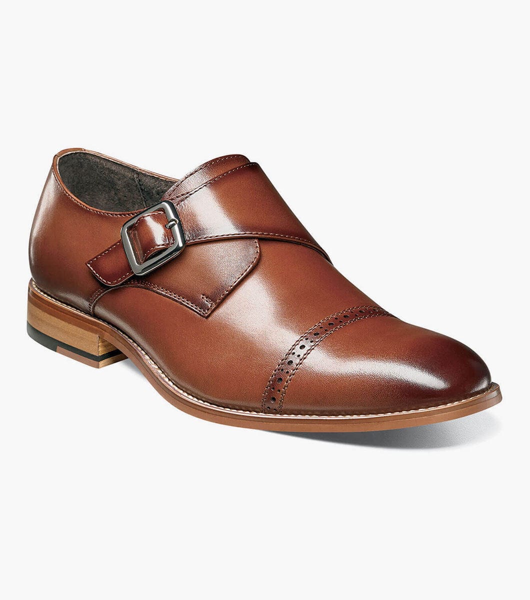 Stacy Adams Desmond Shoes Monk Strap Burgundy Stacy Adams Desmond Shoes Cap Toe Monk Strap Burgundy 25162  main image 2