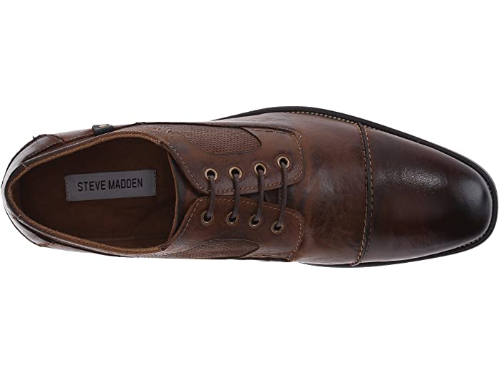 Steve Madden Mens Jagwar Cap Toe Oxford‎ Brown Leather Dress Casual Shoes Sz 9.5 Men main image 2