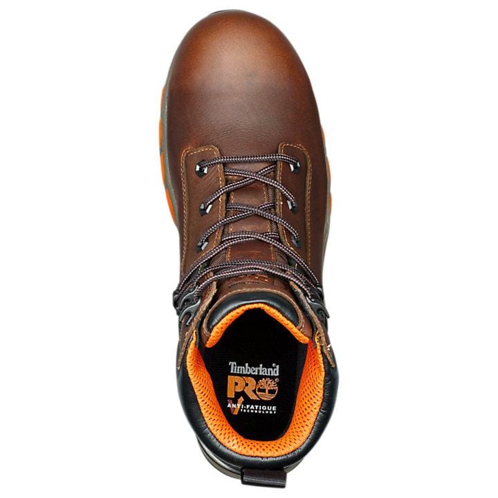 Timberland PRO Brown Leather Work Boots with Orange Interior Men main image 3