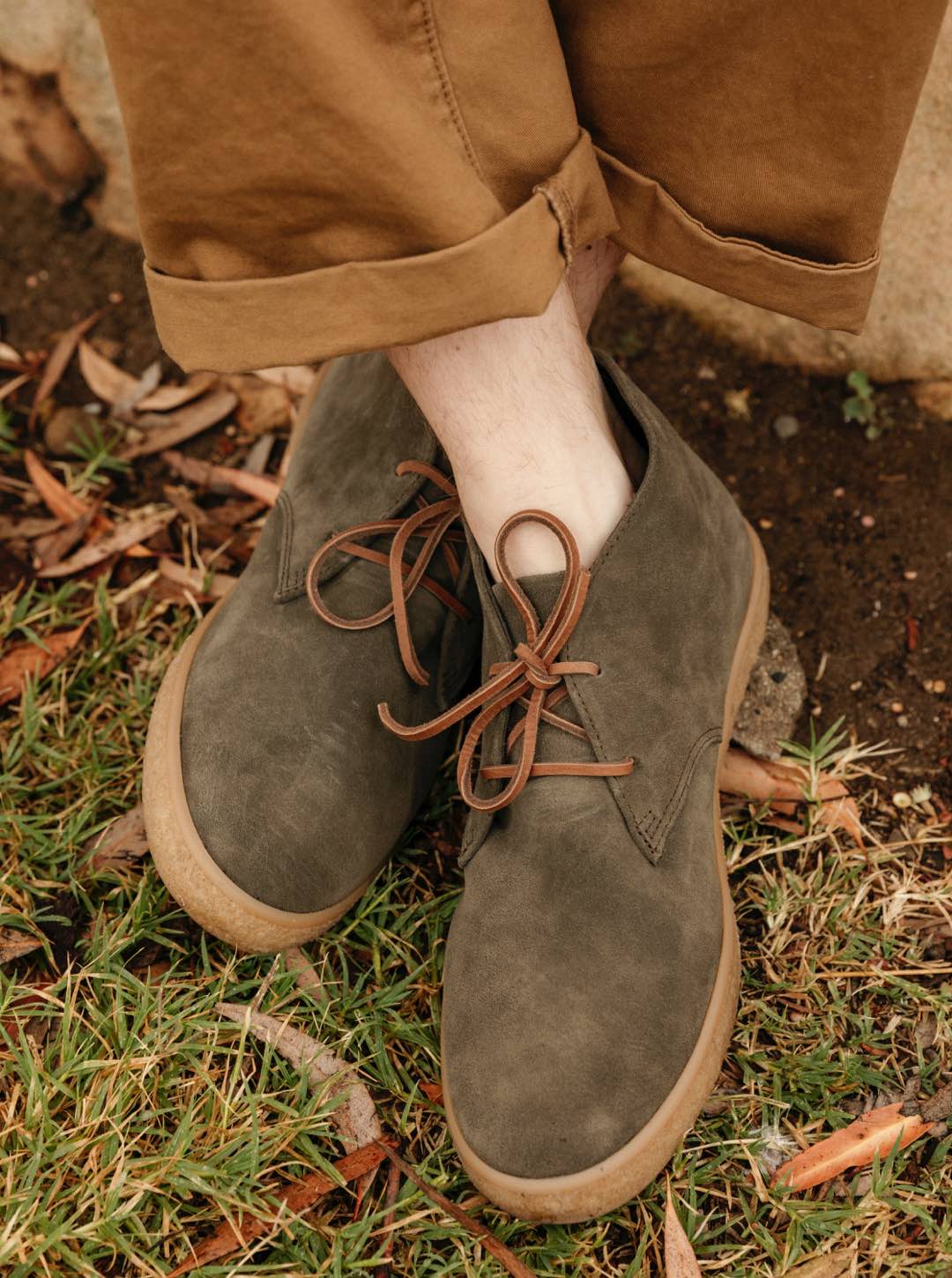 SEAVEES‎ Mens Sun tans Chukka Suede Boots Olive Green Lace Up Size 9 Men main image 4