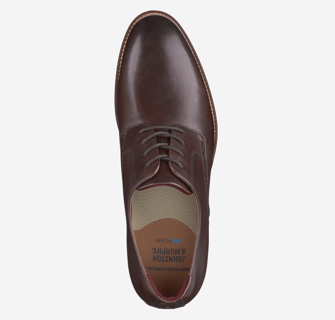 plain toe johnston murphy dark brown dress sneakers Johnston & Murphy Upton One-Piece Perfed Plain Toe