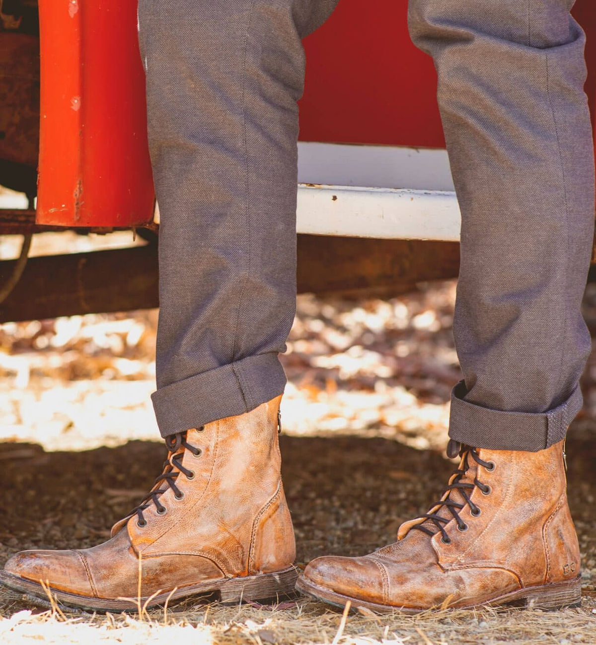 Bed Stu Protege Tan Rustic Vintage Finish Boots - Mens Large  display picture 2