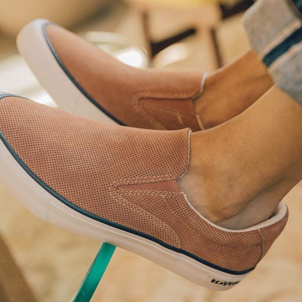 SeaVees Tan Perforated Slip-On Loafers Mens - Hawthorne Slip On - Terracotta – SeaVees main image 3